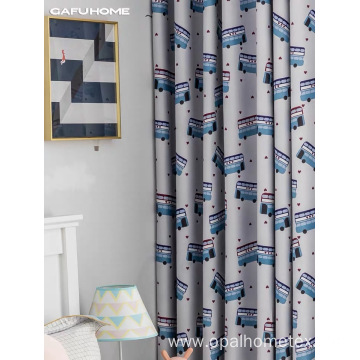 Rocket Printed Pattern Curtains For Children's Rooms